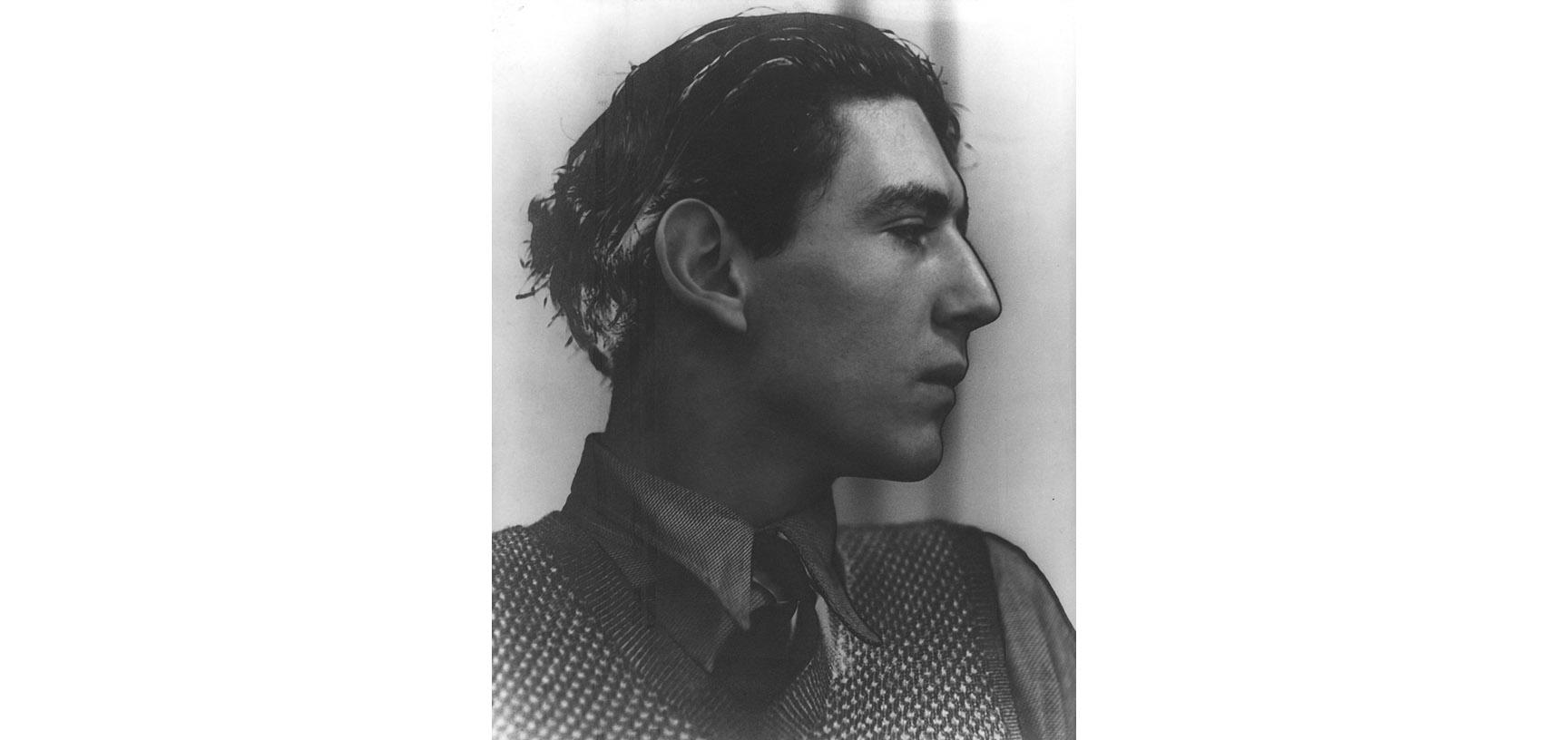 Photograph of a young man - Oliver Zangwell - in profile