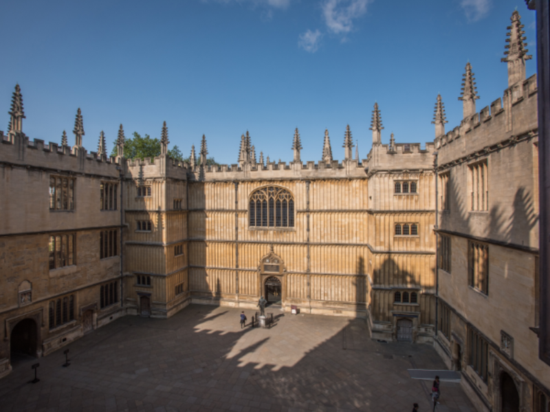 Old School's Quadrangle View looking down on the Old Bodleian Library and Old Schools Quadrangle